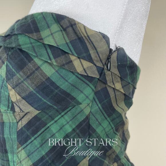 Rare Plaid Tartan Corset Top ASO Elena Gilbert The Vampire Diaries Y2K TVD - Picture 10 of 10